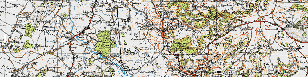Old map of North Nibley in 1919