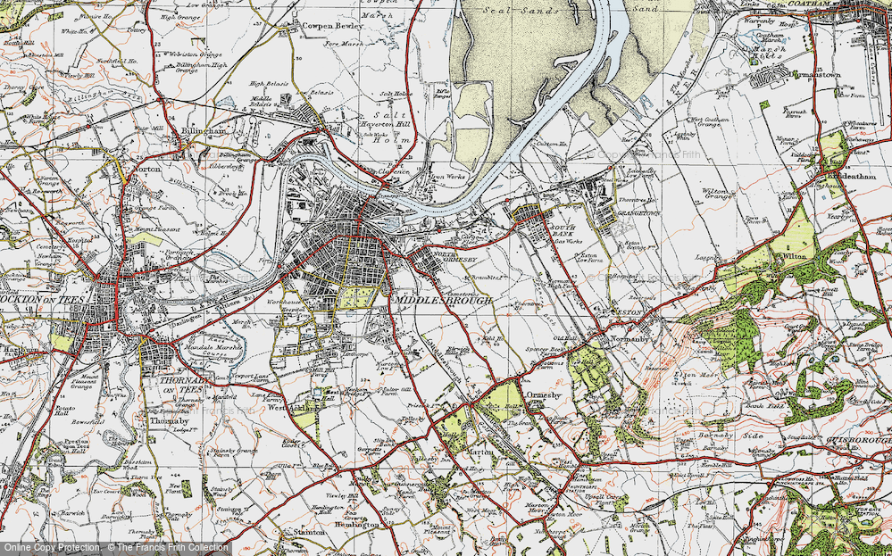 Old Map of North Ormesby, 1925 in 1925