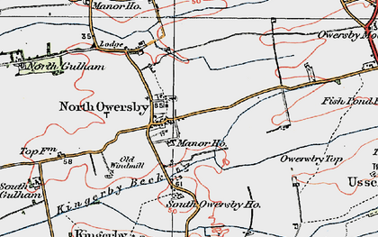 Old map of North Owersby in 1923