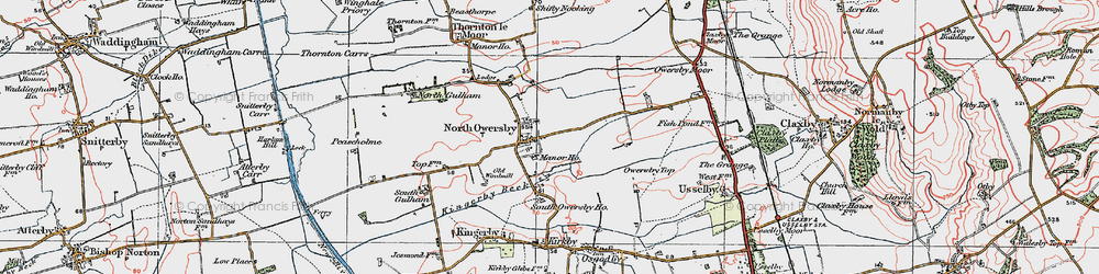 Old map of North Owersby in 1923