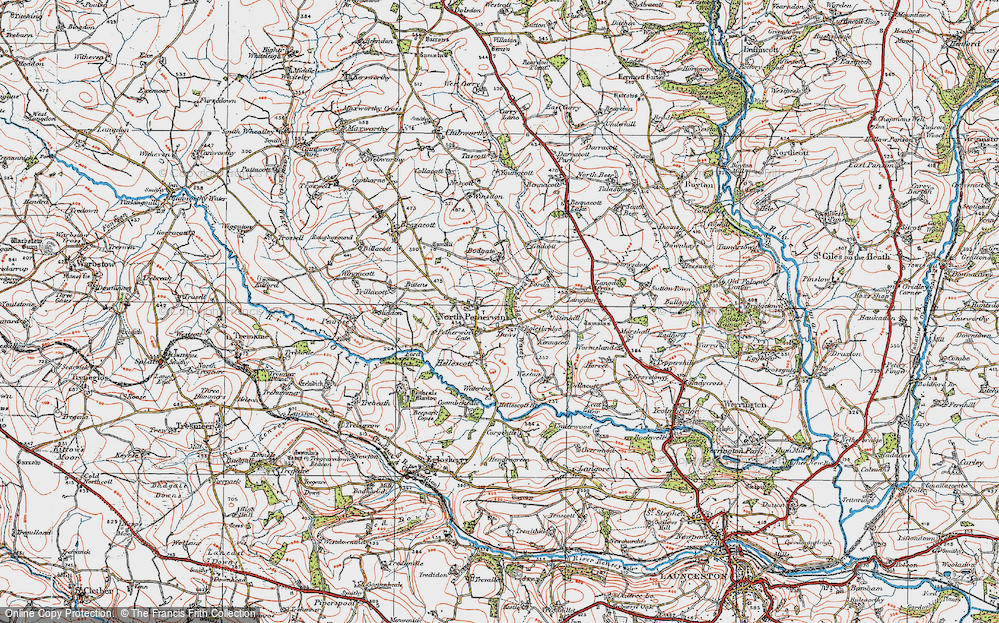 Old Map of Historic Map covering Bolesbridge in 1919
