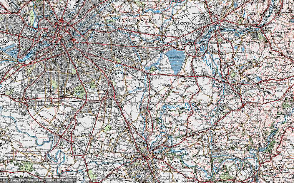 Old Map of North Reddish, 1924 in 1924
