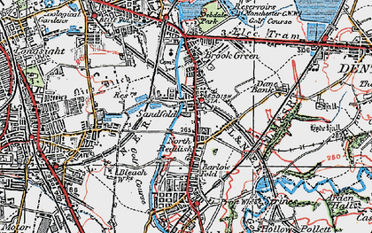 Old map of North Reddish in 1924