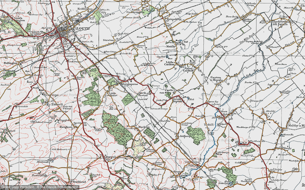 Old Map of North Reston, 1923 in 1923