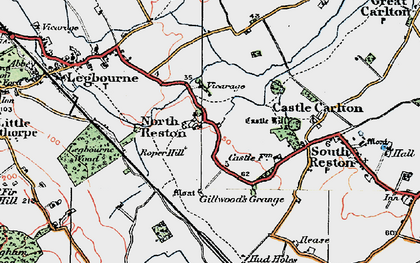 Old map of North Reston in 1923