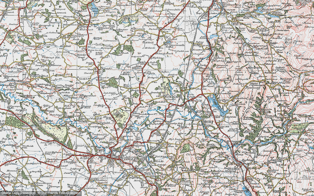 Old Map of North Rode, 1923 in 1923