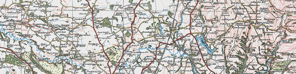 Old map of North Rode in 1923
