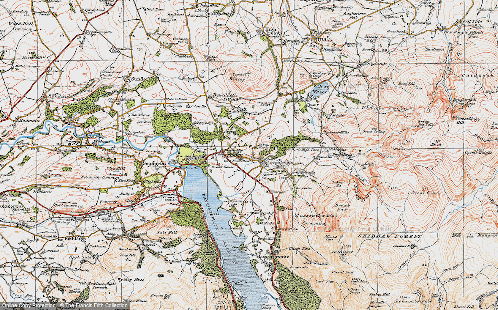 Old Map of North Row, 1925 in 1925