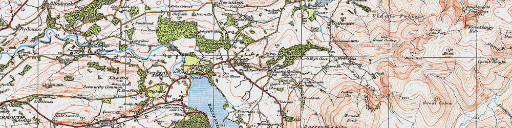 Old map of North Row in 1925