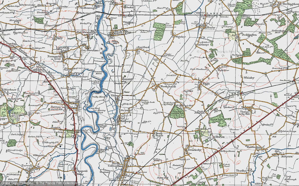 Old Map of North Scarle, 1923 in 1923