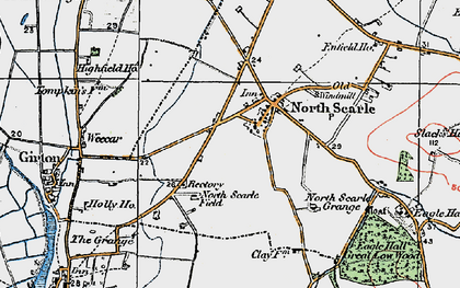 Old map of North Scarle in 1923