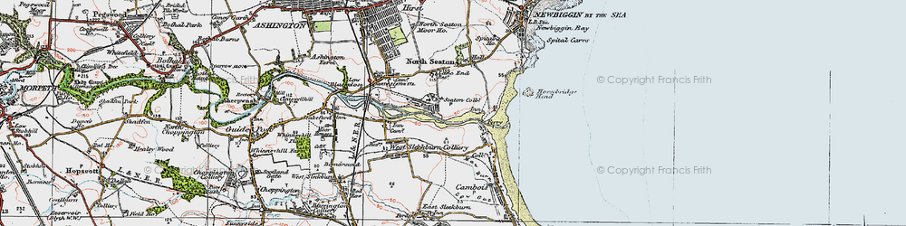 Old map of North Seaton Colliery in 1925