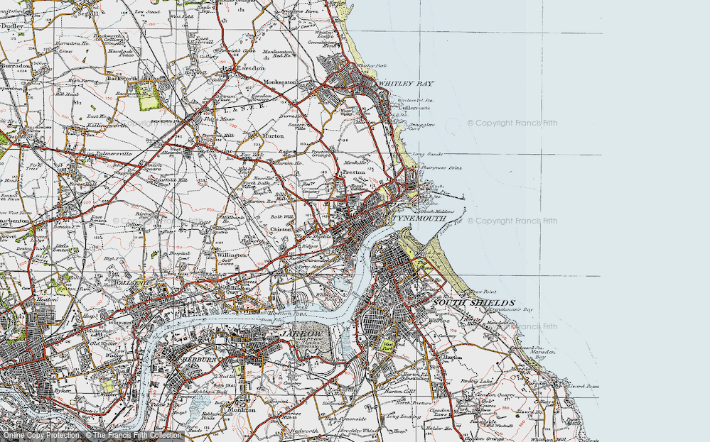 Old Map of North Shields, 1925 in 1925