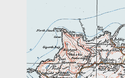 Old map of North Stack in 1922