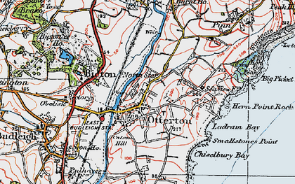 Old map of Bicton Park in 1919
