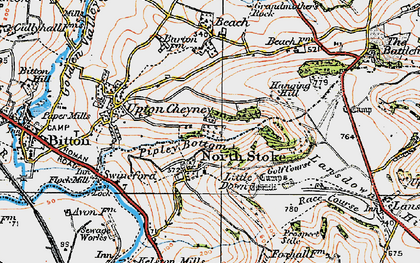 Old map of North Stoke in 1919