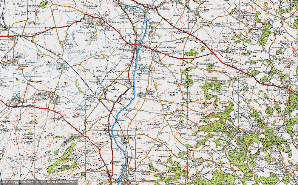 Old Map of Historic Map covering Littlestoke Manor in 1919