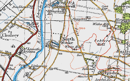 Old map of North Stoke in 1919