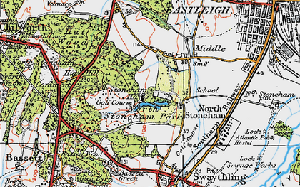 Old map of North Stoneham in 1919