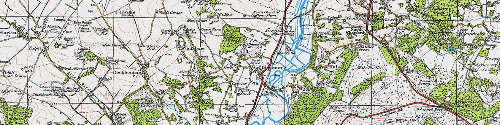 Old map of Breamore Ho in 1919
