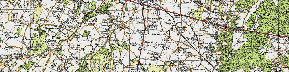 Old map of North Street in 1921