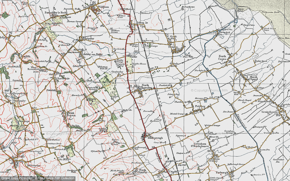 Old Map of North Thoresby, 1923 in 1923