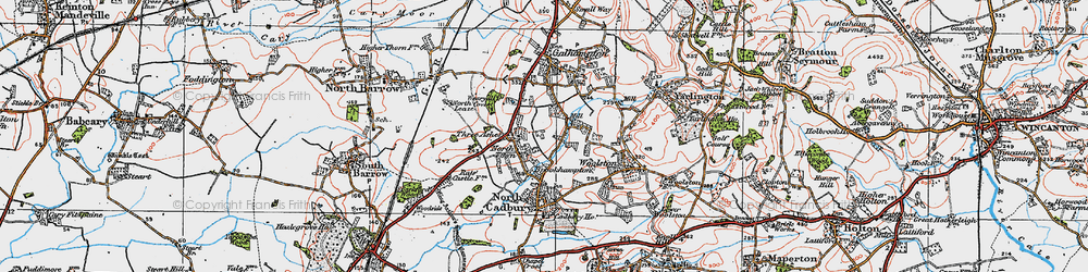 Old map of North Town in 1919