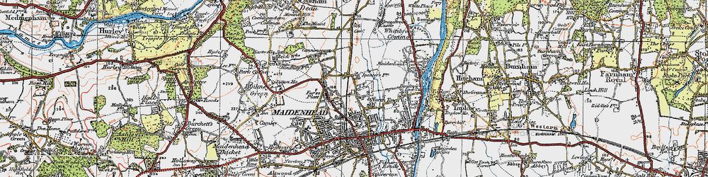 Old map of North Town in 1919