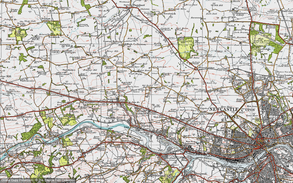 Old Map of North Walbottle, 1925 in 1925
