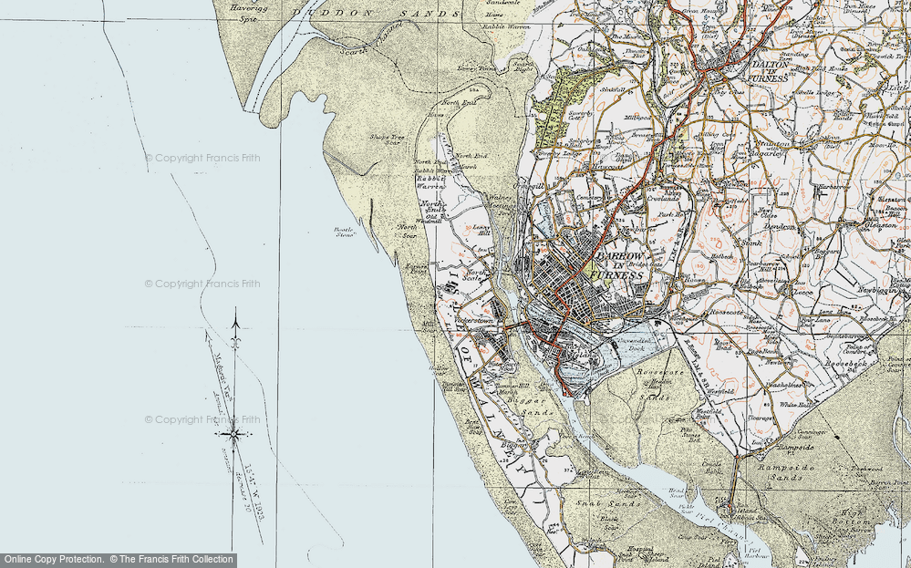 Old Map of North Walney, 1924 in 1924