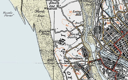 Old map of North Walney in 1924