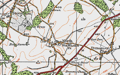 Old map of North Waltham in 1919