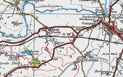 Old map of North Weston in 1919