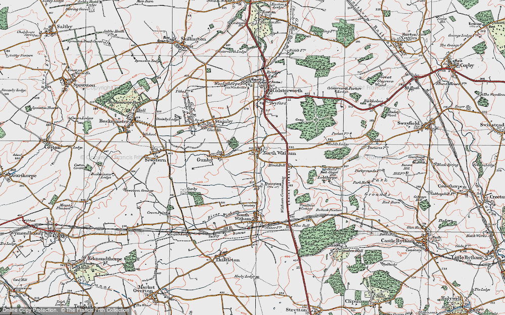 Old Map of North Witham, 1922 in 1922