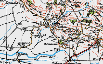 Old map of North Wootton in 1919