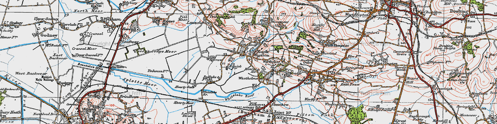 Old map of North Wootton in 1919