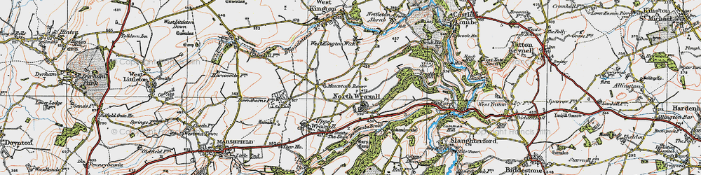 Old map of North Wraxall in 1919