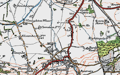 Old map of North Wroughton in 1919