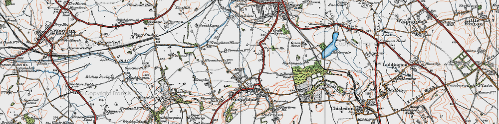 Old map of North Wroughton in 1919