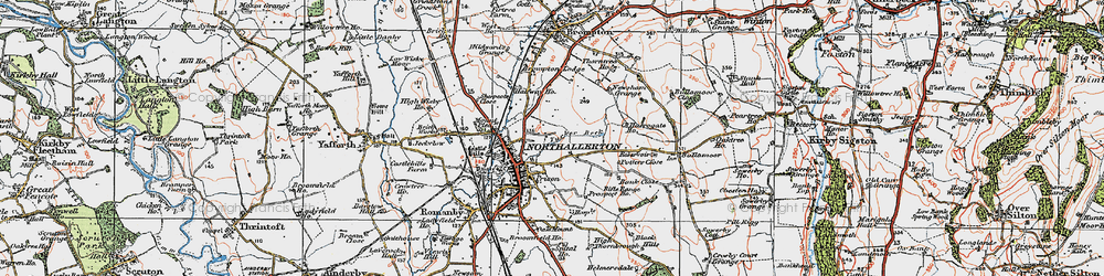 Old map of Northallerton in 1925