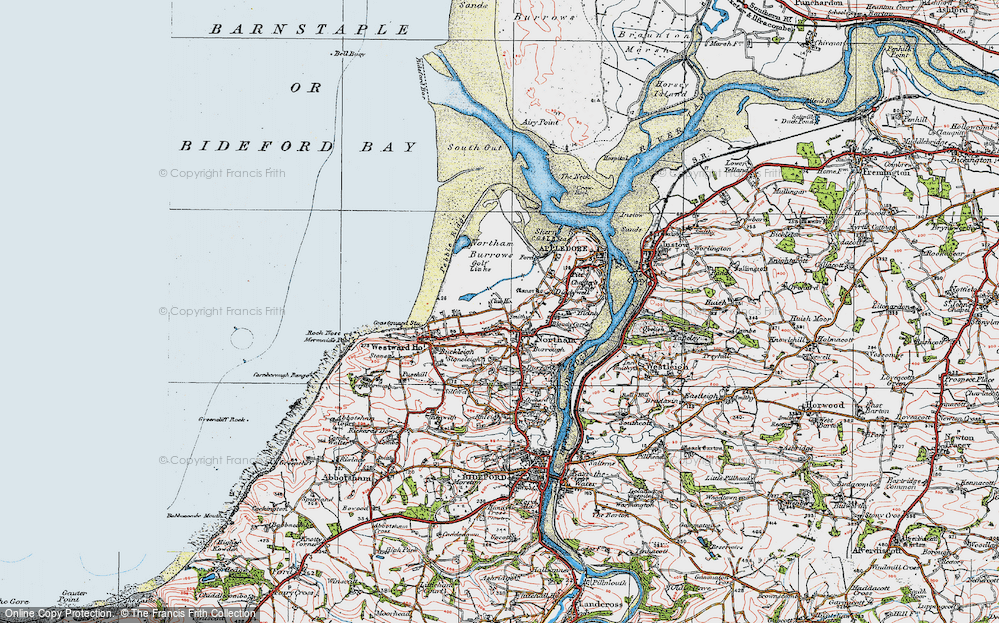 historic-ordnance-survey-map-of-northam-1919