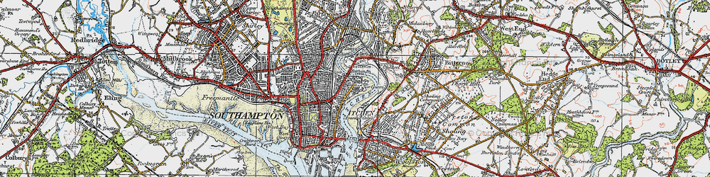 Old map of Northam in 1919