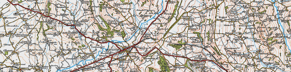 Old map of Langford Br in 1919
