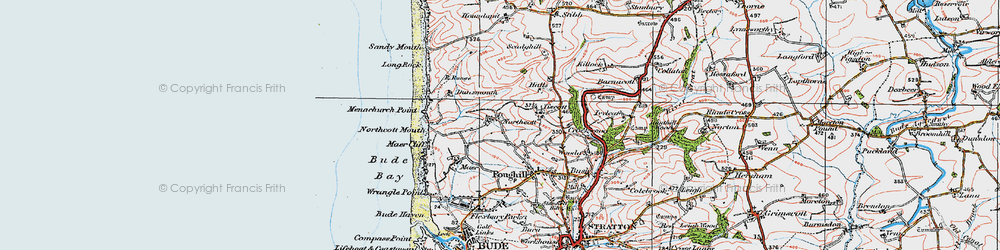 Old map of Northcott in 1919