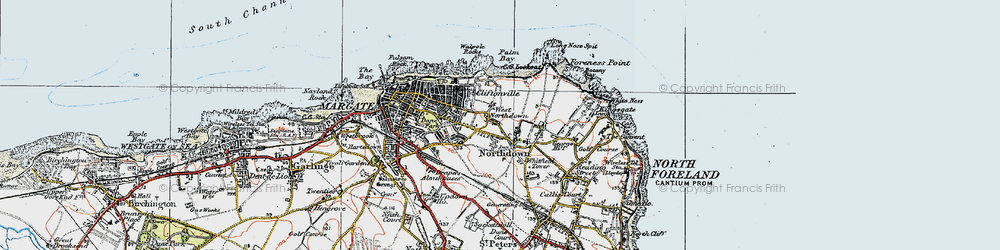 Old map of Northdown in 1920