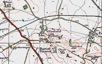 Old map of Northend in 1919