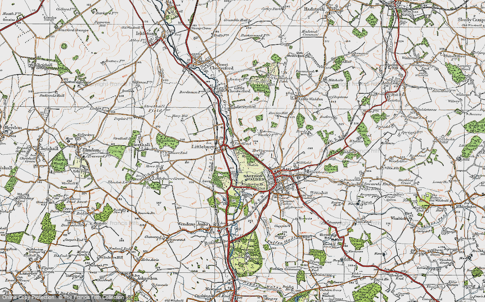 Old Map of Northend, 1920 in 1920