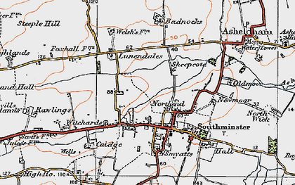 Old map of Northend in 1921