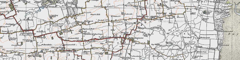 Old map of Northend in 1921