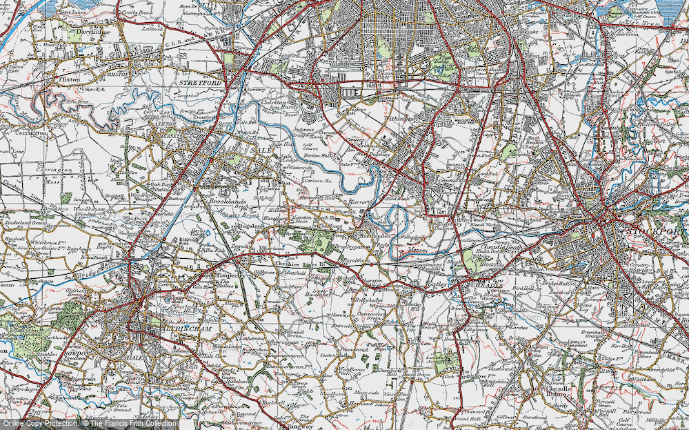 Old Map of Northenden, 1923 in 1923